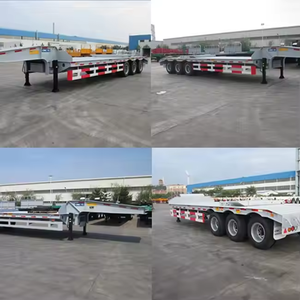 Semirremolque de Plataforma Baja de 70-100 Toneladas y 40 Pies, Remolque de Plataforma Baja de Acero - Product Image 2