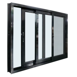 Gran oferta, ventana de perfil de aluminio de vidrio deslizante de Color personalizado de tormenta Horizontal, ventanas corredizas pequeñas de aluminio