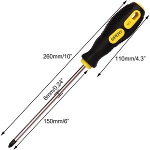 Sipery <b>Phillips</b> <b>Screwdriver</b> 600 Mm Chrome Vanadium Steel Anti Slip Grip Magnetic Tip <b>Set</b> For Diy Repair - Product Image 2