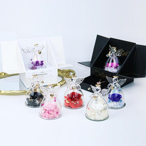 TC รูปปั้นนางฟ้าแก้วรูปกุหลาบนิรันดร์ในกล่องของขวัญวันวาเลนไทน์ของขวัญวันแม่ของขวัญกุหลาบนิรันดร์ - Product Image 1