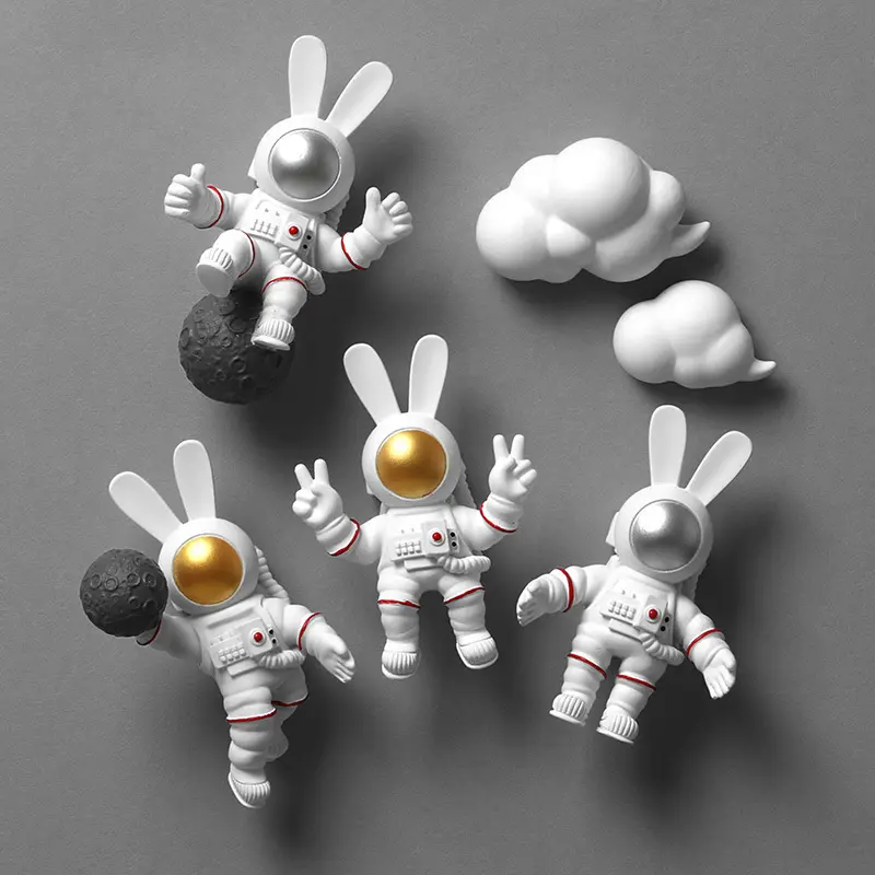 NASA Personality Aerospace Earth Universe Creative 3D Rabbit Fridge Magnets Planet Astronaut Refrigerator Magnet