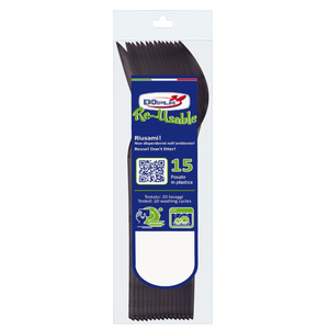 ENSEMBLE DE 15 CUILLÈRES COMPACTES EN PLASTIQUE NOIR - Product Image 1