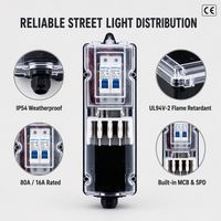 Boîtier de distribution d'énergie pour lampadaire extérieur M696, boîte de jonction électrique étanche IP54 avec terminal à fusible et conducteur en cuivre