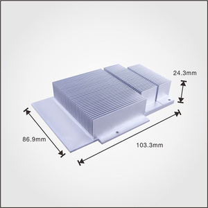 OEM Custom Ruiquan T3-T8 Al <strong>6063</strong> <strong>Aluminum</strong> Extrusion Heat Sink Square Pattern Anodized Finish T5 Temper CNC Punching Service - Product Image 5