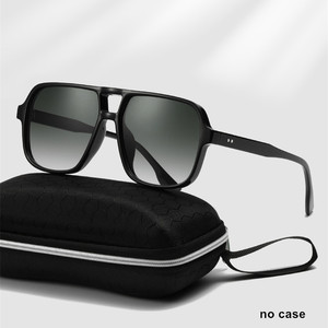 Lunettes de soleil carrées surdimensionnées rétro 2026 avec logo personnalisé, monture large double pont, couleur gelée, protection UV400 pour hommes et femmes - Product Image 2