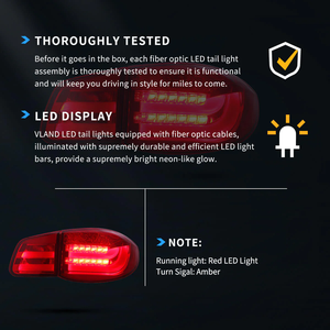 Feux arrière LED VLAND pour VW <span class=keywords><strong>Volkswagen</strong></span> Tiguan MK1 2007 2008 2009 2010 2011 2012 - Product Image 4