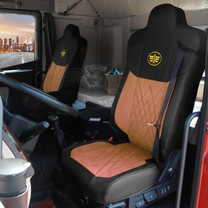 ปลอกที่นั่งรถบรรทุกไซเบอร์สีดำสำหรับรถกระบะหนังแท้ฟอร์ด Scania ดีไซน์<span class=keywords><strong>เพชร</strong></span> - Product Image 3