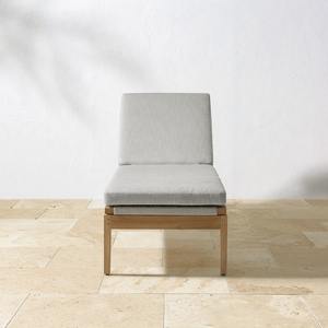 เก้าอี้อาบแดดทำจากไม้สักสีพื้นและเชือกทอสำหรับริมสระน้ำเฟอร์นิเจอร์สุดหรู - Product Image 3