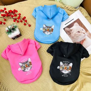 Sudadera con capucha para perro con hebilla para correa, forro polar de seda de leche, ropa para mascotas de otoño e invierno, negro, rosa, azul - Product Image 1