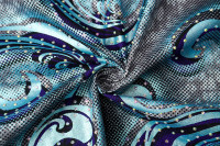 Tissu textile de maison en coton uni, tissé, respirant, de poids moyen, avec motif craquelé de cire distinctif et revêtement nacré, pour filles et garçons