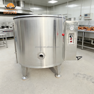Marmite de cuisson verticale 100-600L en acier inoxydable SUS304 avec enveloppe chauffante |   Options de chauffage électrique/à gaz/à vapeur pour la transformation alimentaire - Product Image 6