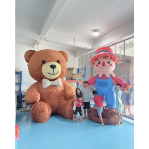 Figurines gonflables publicitaires, modèle de épouvantail géant gonflable de 3 m de haut avec éclairage LED et base pour la décoration de fête et d'événements - Product Image 1