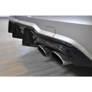 Car Parts Carbon Fiber Rear Lip Bumper Fins Spoiler Winglet <b>Splitter</b> Diffuser for Mercedes W204 C63 2012-2014 - Product Image 4