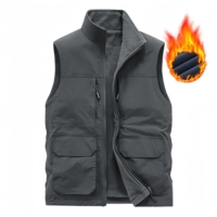 Gilet de travail pour homme personnalisé avec logo, multi-poches, pour l'extérieur, organisateur de bénévoles, pratique, broderie, gilet d'équipe, veste