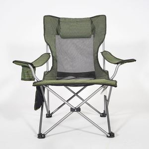 Chaise de plage pliable au design moderne avec logo et couleur personnalisés, repose-pieds, en métal, pour parc et usage extérieur - Product Image 1