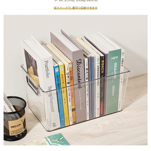Acrylic Desktop Storage Box Rectangle Transparent Organizer for Books Office Supplies Drawer Storage <b>Baskets</b> - Product Image 4