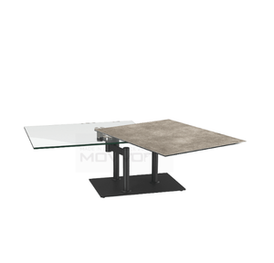 <span class=keywords><strong>Tavolino</strong></span> da caffè in legno temperato in estensione nero affumicato rettangolo italia Z sgabelli da caffè turco - Product Image 6