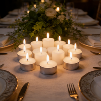Bougies chauffe-plat sans parfum dans des coupelles métalliques, durée de combustion de 2 à 8 heures, bougies votives écologiques faites à la main pour la décoration de la maison pendant Diwali