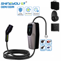Station de recharge AC de type 2 SHINEYOU, directement de l'usine, IEC-61851-1 J1772, prise Nema 5 50 personnalisée, 32A 22KW, chargeur EV portable de niveau 2