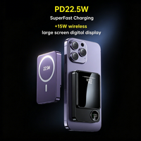 2-in-1 Powerbank mit Eigenem Logo 5000mAh 10000mAh PD22.5W QC3.0 Schnellladegerät Batterien LED-Anzeige 15W Kabelloses Laden Powerbank