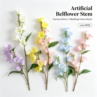 Offre Spéciale – Branches Florales Artificielles Multicolores pour Centre de Table de Mariage, Décoration de Fête et Vase – Tige de Campanule Artificielle