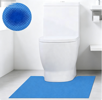 Tapis de toilette en forme de U antidérapant, tapis moelleux profilé, tapis de sol absorbant l'eau à séchage rapide pour salle de bain