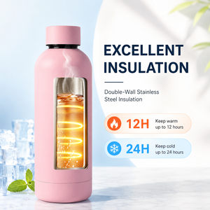 Custom Logo 500ml Drink <b>Bottle</b> Stainless Steel Double Wall Vaccum <b>Flask</b> Thermal Rubber Paint Matte Sports Water <b>Bottle</b> - Product Image 4