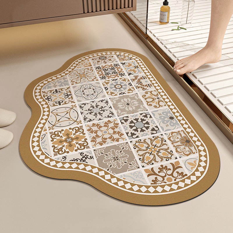 Parisian floral tile cloud shape