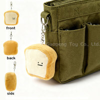OEM ODM Personnalisé Porte-clés en peluche alimentaire fait main, Poupée en peluche Breadman, Boîte mystère, Pendentif, Breloque de sac, Cadeau, Peluches en forme de pain