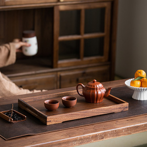 Walnut Wood <b>Tray</b> Square Serving Platter Handmade For Hotel Tea Coffee Dining - Product Image 4