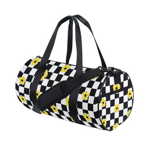 New Arrival Custom Print Waterproof Smell Proof Small <b>Rolling</b> Foldable Travel Sports Gym Custom Duffle Bag for Women and Men - Product Image 2