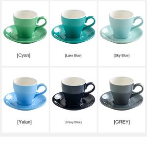 Ensemble <span class=keywords><strong>tasse</strong></span> à café et soucoupe américaines personnalisées <span class=keywords><strong>Tasse</strong></span> à cappuccino espresso en céramique de style design moderne avec logo, motif et <span class=keywords><strong>texte</strong></span> - Product Image 5