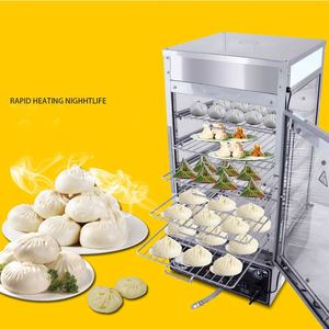 Hot Sale 4 Layers <b>Electric</b> Food <b>Steamer</b> Cabinet Warming showcase Dumplings 110/220V Bun <b>Steamer</b> Display Bun Steam Cabinet - Product Image 3