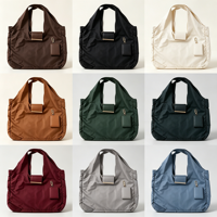 Sac de rangement pliable et étanche pour clés, avec crochet et fermeture éclair, grande capacité, écologique, sac de courses quotidien recyclable