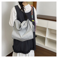 Sac à bandoulière en nylon Ripstop pour étudiantes, idéal pour la vie quotidienne en extérieur, avec cordon coloré et petite pochette à monnaie