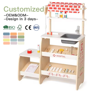Ensemble de jouets de <span class=keywords><strong>médecin</strong></span> en bois pour enfants, simulation de clinique médicale, jeu de rôle, éducatif pour les enfants - Product Image 1