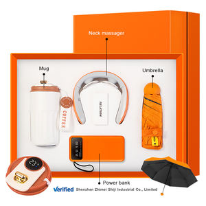Taza de café de lujo de alta calidad 2024 + masajeador de cuello + Mini paraguas + Banco de energía de 10000mAh 4 en 1 juego de regalo de negocios - Product Image 3