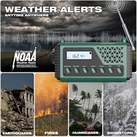 Noodradio Digitale radio 8000mAh Zonne-energie Handcrank NOAA AM/FM SW Draagbare batterij Weerwaarschuwingsradio Display TORCH/SOS-lamp