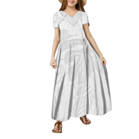 Nouvelle robe OEM personnalisée fête des mères-fille correspondant vêtements polynésienne Tribal imprimé bambin filles robe pour enfants