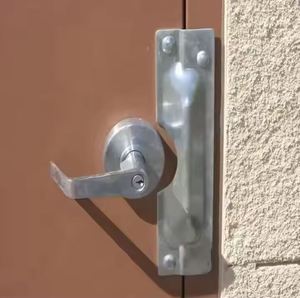 WEKIS Loquet de porte extérieur moderne en acier inoxydable avec protection de sécurité et serrure de porte d'entrée renforcée en acier - Product Image 6