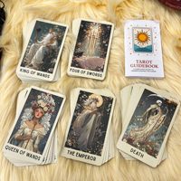 Vente en gros de la carte de tarot XINKE Ethereal Bloom, 78 cartes, carton écologique, impression couleur intégrale, guide, boîte, lecture spirituelle
