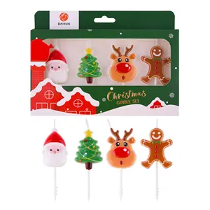 Festival candle merry Christmas candle 4 pieces set birthday candle