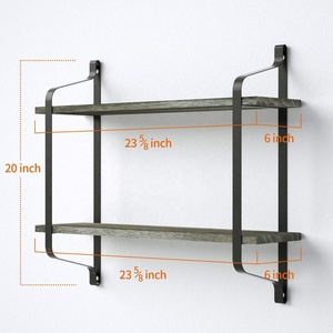 <span class=keywords><strong>Flotante</strong></span> estantes de pared de madera para <span class=keywords><strong>cocina</strong></span> Sala dormitorio <span class=keywords><strong>cocina</strong></span> entrada doble cubierta pesado <span class=keywords><strong>estante</strong></span> de madera - Product Image 4