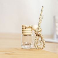 Flacon de parfum pour voiture en verre transparent personnalisable de haute qualité, 5 ml, vide, à suspendre, pour voitures