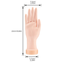 Faux Acrylique Conseils Mannequin En Plastique Amovible Prothèse Articulations Formation Pratique Art Nail Outil À Main Doigt Modèle Silicone