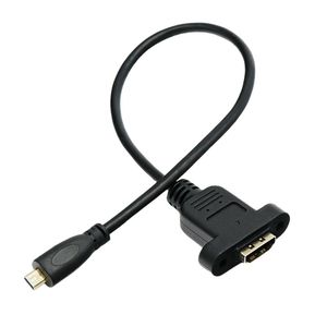 Câble d'extension Micro Hdmi mâle vers Hdmi femelle, plaqué or 30g, cuivre sans oxygène pour connexion haute définition - Product Image 1