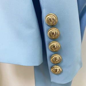 Nouvelle mode <span class=keywords><strong>2022</strong></span> Designer Blazer costume ensemble femmes carrière <span class=keywords><strong>classique</strong></span> Lion boutons Double boutonnage Blazer <span class=keywords><strong>pantalon</strong></span> costume - Product Image 5