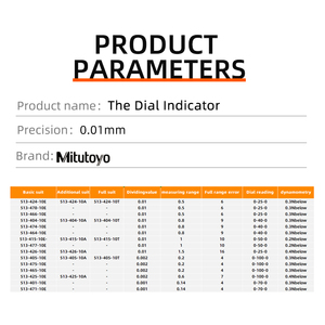 Japão Mitutoyo Lever Dial Indicador 0.002mm 513-445-10E 513-444-10T Dnd impermeável à prova de poeira 0-0.4 Lever Meter - Product Image 6