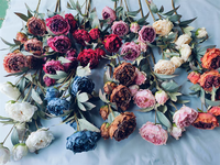 Groothandel Kunstmatige Bloemen met Gebrande Randen van Gemengde Stoffen voor Decoratie