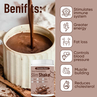 Emballage personnalisé Poudre de Protéine Végétalienne gestion du poids Poudre de Shake Slim Chocolat